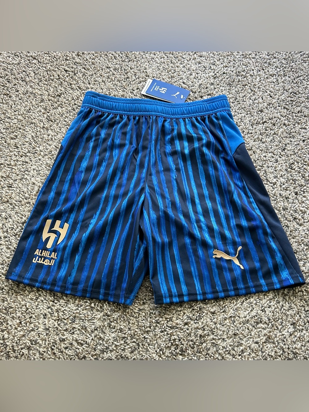 PUMA X KIDSUPER Al-Hilal Performance Soccer Shorts Blue Mens Small 781135-14